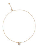 Tennis 18K Gold Pavé Diamond Ball Necklace