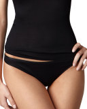 Cotton Seamless High-Cut Briefs, Black