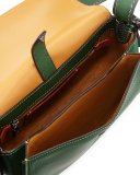 23 Python-Strap Saddle Bag, Green