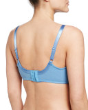 Retro Chic Full-Coverage Underwire Bra, Parisian Blue