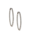18K White Gold & Diamond Infinity Hoop Earrings, 2.75 tdcw