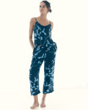 Floral-Print Pajama Cropped Pants, Multi Pattern