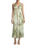 Magnolia Printed Silk Gown