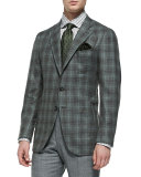 Plaid Soft Jacket, Green 