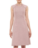 Keyhole Sleeveless A-Line Dress