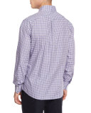Basic-Fit Twill Check Sport Shirt, Purple