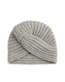 Cashmere Turban-Style Beanie Hat
