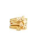 Gold Stackable Initial Ring