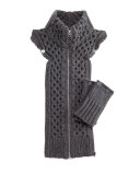 Upstate Knit Dickey w/Cuffs, Charcoal