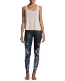 Airbrush Butterfly-Print Sport Leggings