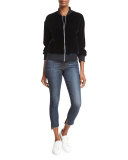 Le Skinny de Jeanne Stagger Raw-Hem Jeans, Perry Street