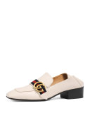 Peyton Web Square-Toe Loafer, Cream 