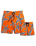 Jim Starlets Printed Swim Trunks, Orange, Boys' 2-8