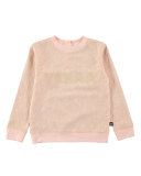 Monelle Lace Yehaa Pullover Sweatshirt, Withered Rose, Size 6-12