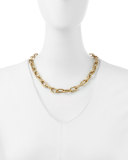 18" Hammered Bronze Chain Necklace
