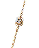 Cognac Mother-of-Pearl Locket Station Bracelet in 18K Yellow Gold