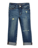 Harper Distressed Boyfriend Jeans, Meerkat, Size 7-16