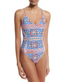 Corsica Tile-Print One-Piece Swimsuit