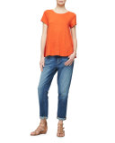 Short-Sleeve Organic Linen Jersey Tee