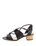 Margo Leather Crisscross 40mm Sandal