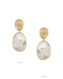 Lunaria Large Mother-of-Pearl Drop Earrings in 18K Gold