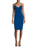 Sleeveless V-Neck Cutout Sheath Dress