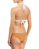 Persian Dance Printed Halter Swim Top, Available in D Cup