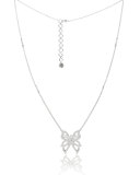 18K White Gold & Diamond Butterfly Necklace