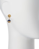Logo Bead Jacket Earrings