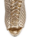 Coline Caged 110mm Bootie, Gold