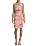 Sleeveless Floral Popover Dress