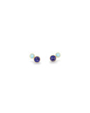 Jaipur Lapis & Turquoise Bezel Stud Earrings