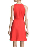 Modified-Halter Fit-&-Flare Dress, Poppy
