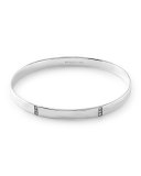 Sterling Silver Senso 3-Section Medium Bangle with Diamonds 