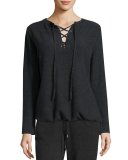 Cashmere Lace-Up Top