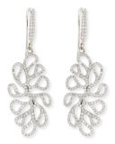 Sealeaf Collection 18k White Gold Diamond Earrings 