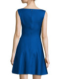 Sleeveless V-Neck Dance Dress, Lapis