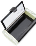 Lara Backlit Glow-in-the-Dark Acrylic Clutch Bag, Obsidian Sand