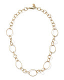 18k Gold Glamazon Link Necklace with Seven Ovals, 17"