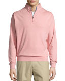 Heather Interlock Quarter-Zip Sweater