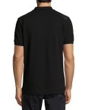 Hitchin Cotton Pique Polo Shirt, Black