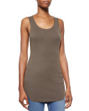 Cotton Racerback Shirttail Tank Top