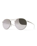 Essential Round Sunglasses, Silver