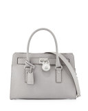 Hamilton Saffiano Satchel Bag, Pearl Gray