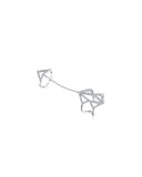V Linked Diamond Two-Finger Ring in 18K White Gold
