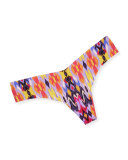 Printed Microfiber Thong