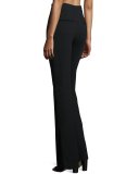 Nora High-Waist Flare Pants, Black