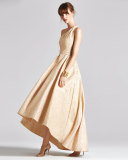 One-Shoulder Metallic Ball Gown 