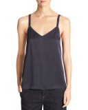 Wide-Strap Satin Camisole Top