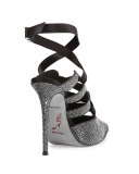Crystal Lace-Up 115mm Pump, Gray